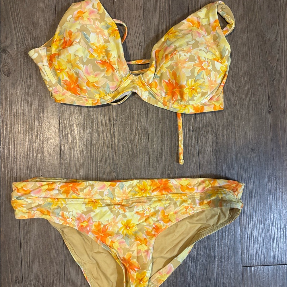 Rip Curl Floral Bikini - Yellow and Orange